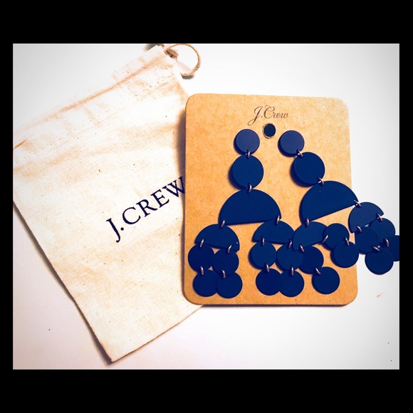 J. Crew Jewelry - J.Crew - Fun and flirty navy statement earrings!